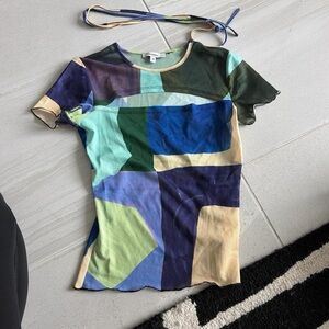 Colorful Geometric Women's Top